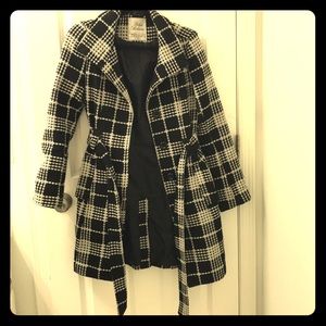 Black and white coat